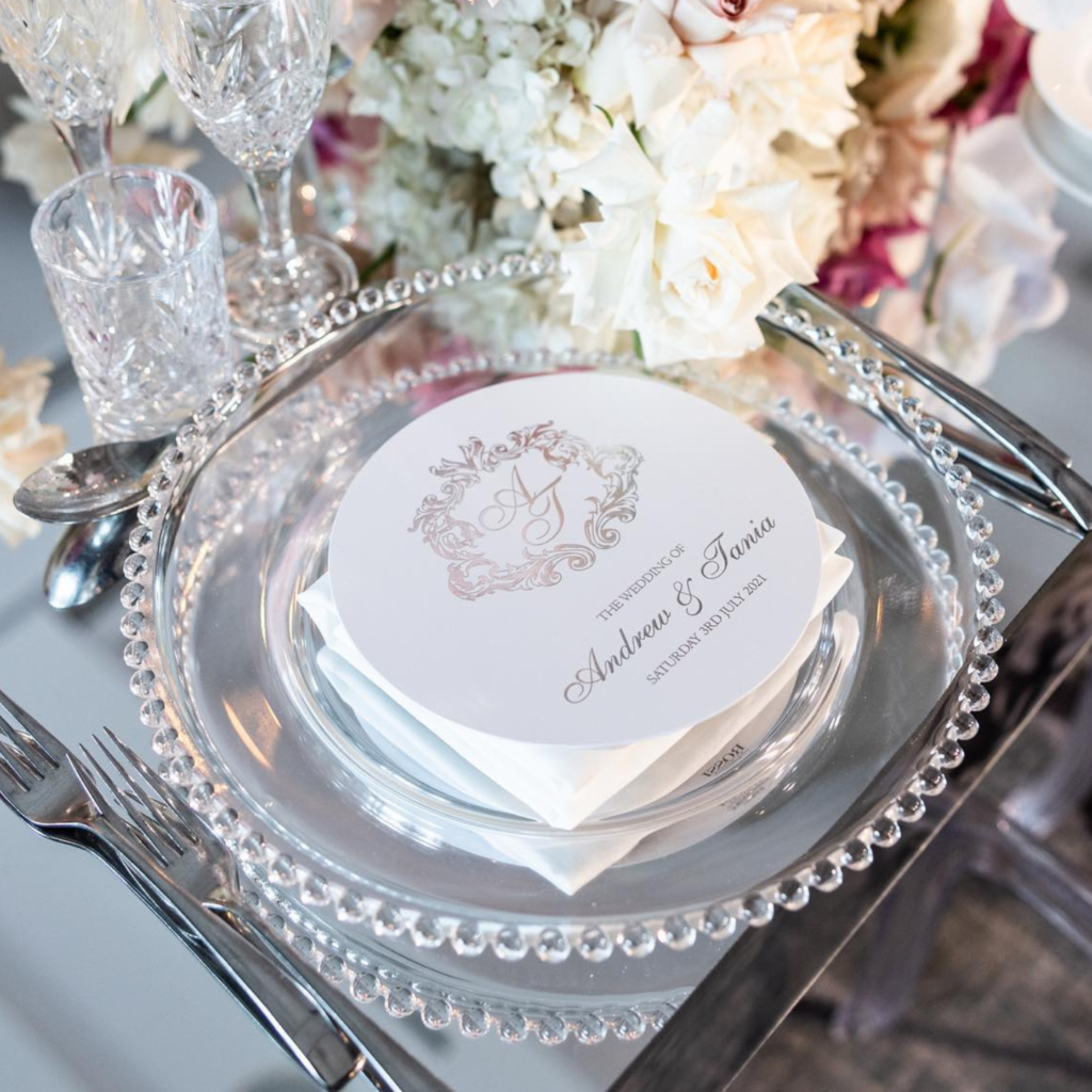 CHARGER PLATES & CUTLERY Optimum Event Hire Luxury Wedding & Event