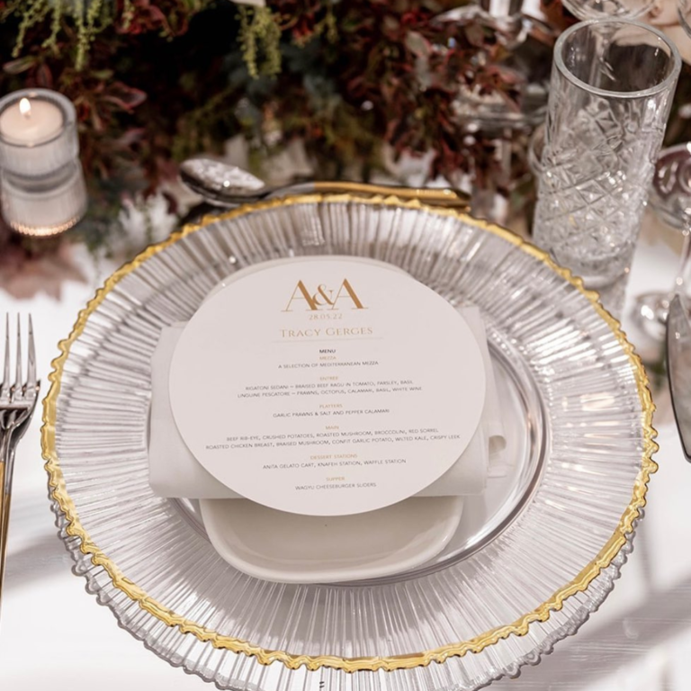 Gold Jagged Glass Charger Plate Optimum Event Hire