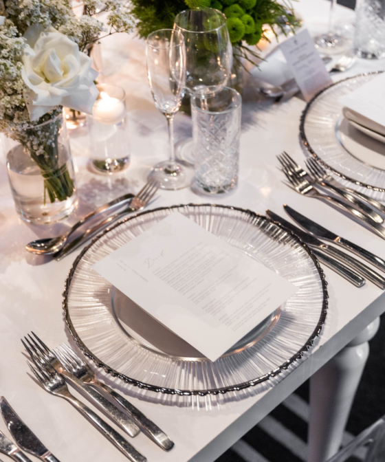 CHARGER PLATES & CUTLERY Optimum Event Hire Luxury Wedding & Event