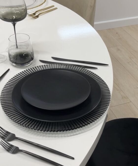 Black Matte Dinner & Dessert Plate Optimum Event Hire