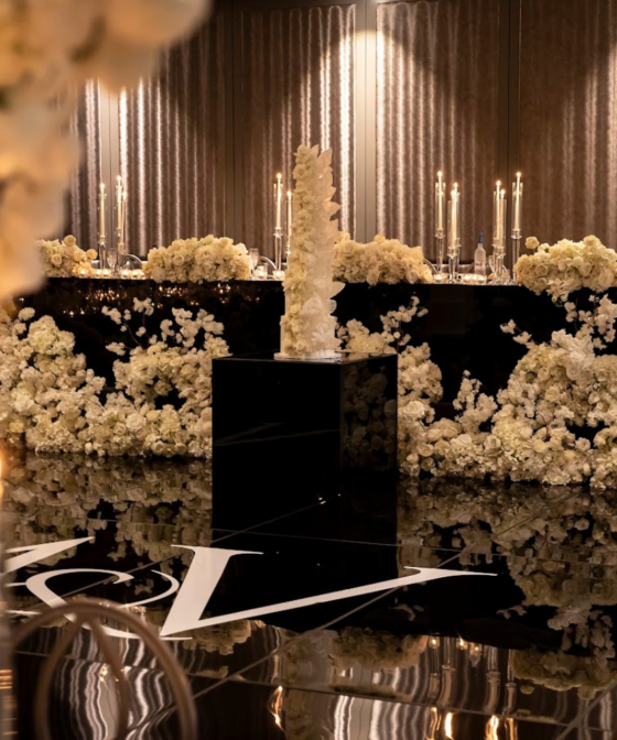 Black Gloss Bridal Table