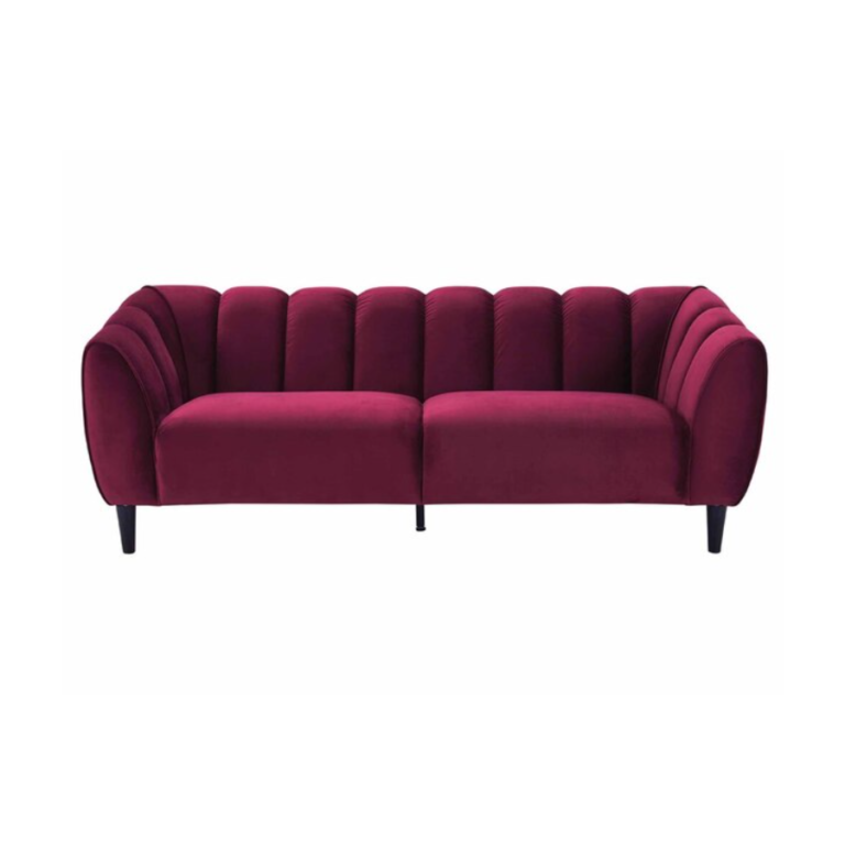 Burgundy Panel Sofa Lounge Furniture Hire