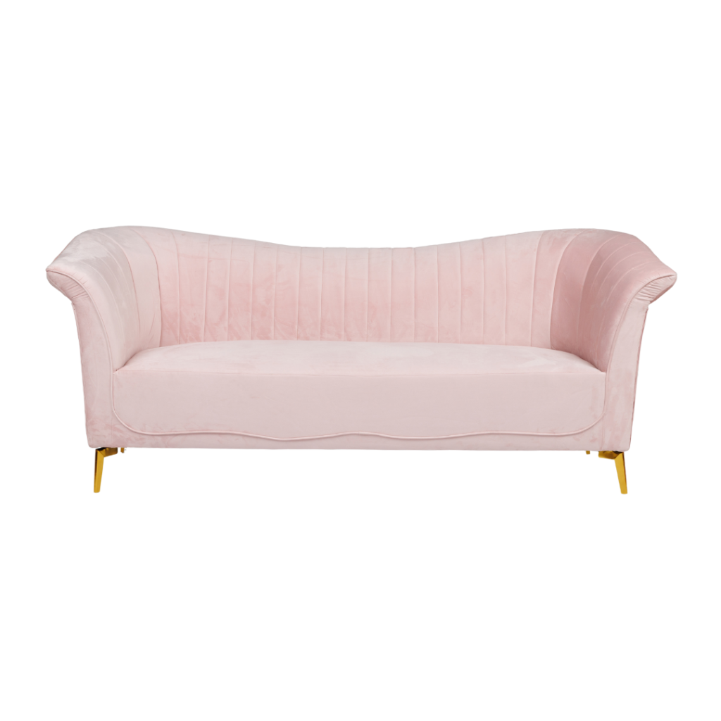 Pink Dip Sofa Lounge Furniture Hire