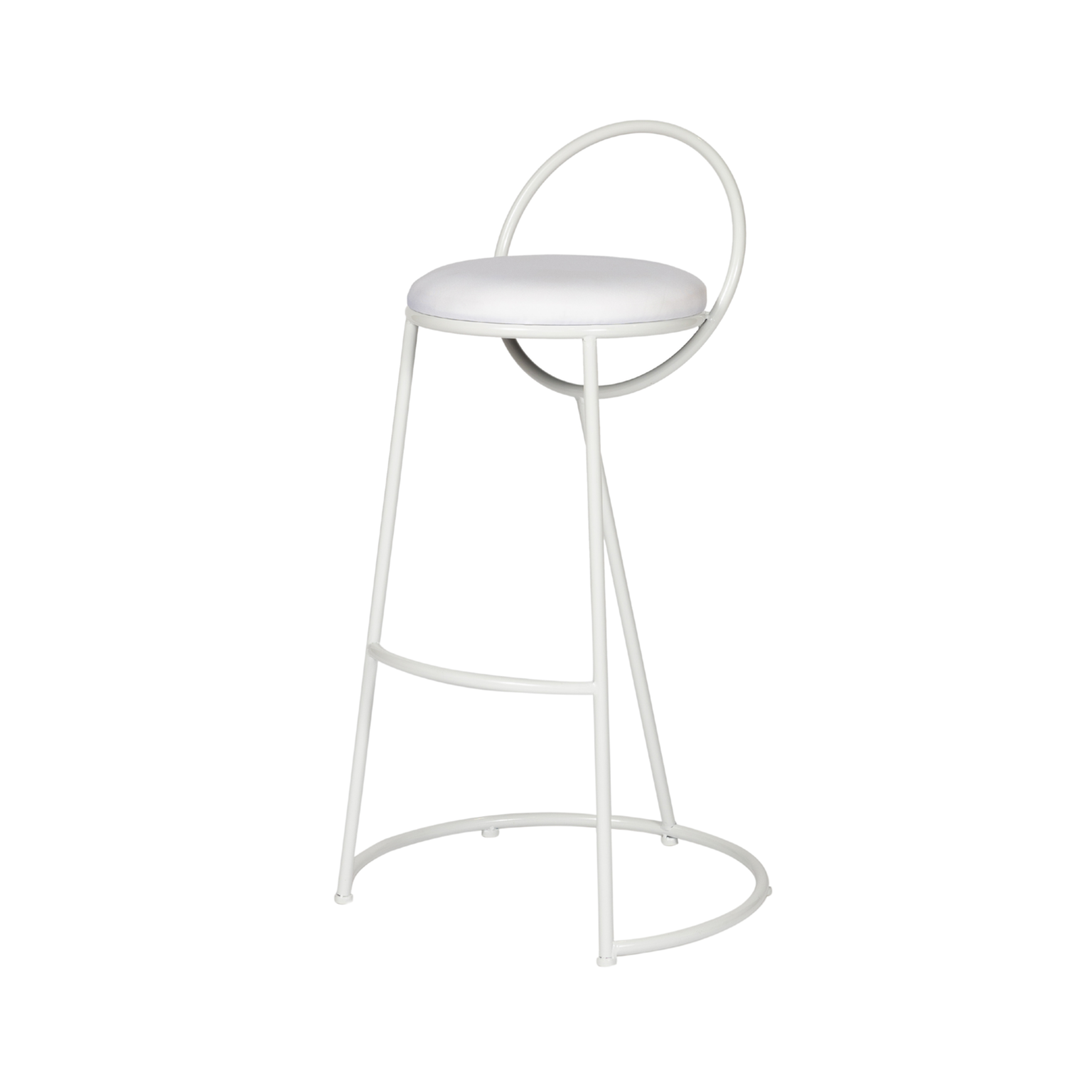 White Loop Outdoor Cocktail Bar Stool Hire