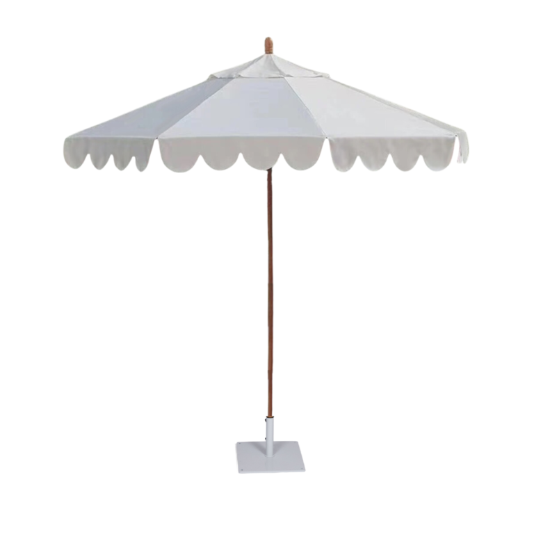 White Scallop Umbrella Hire Sydney