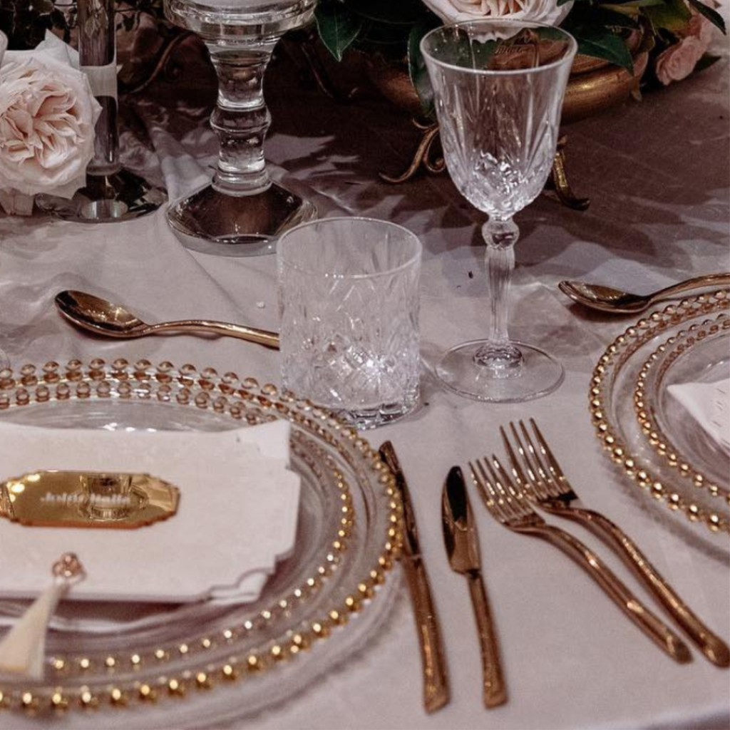 Gold Cutlery Hire Optimum Event Hire