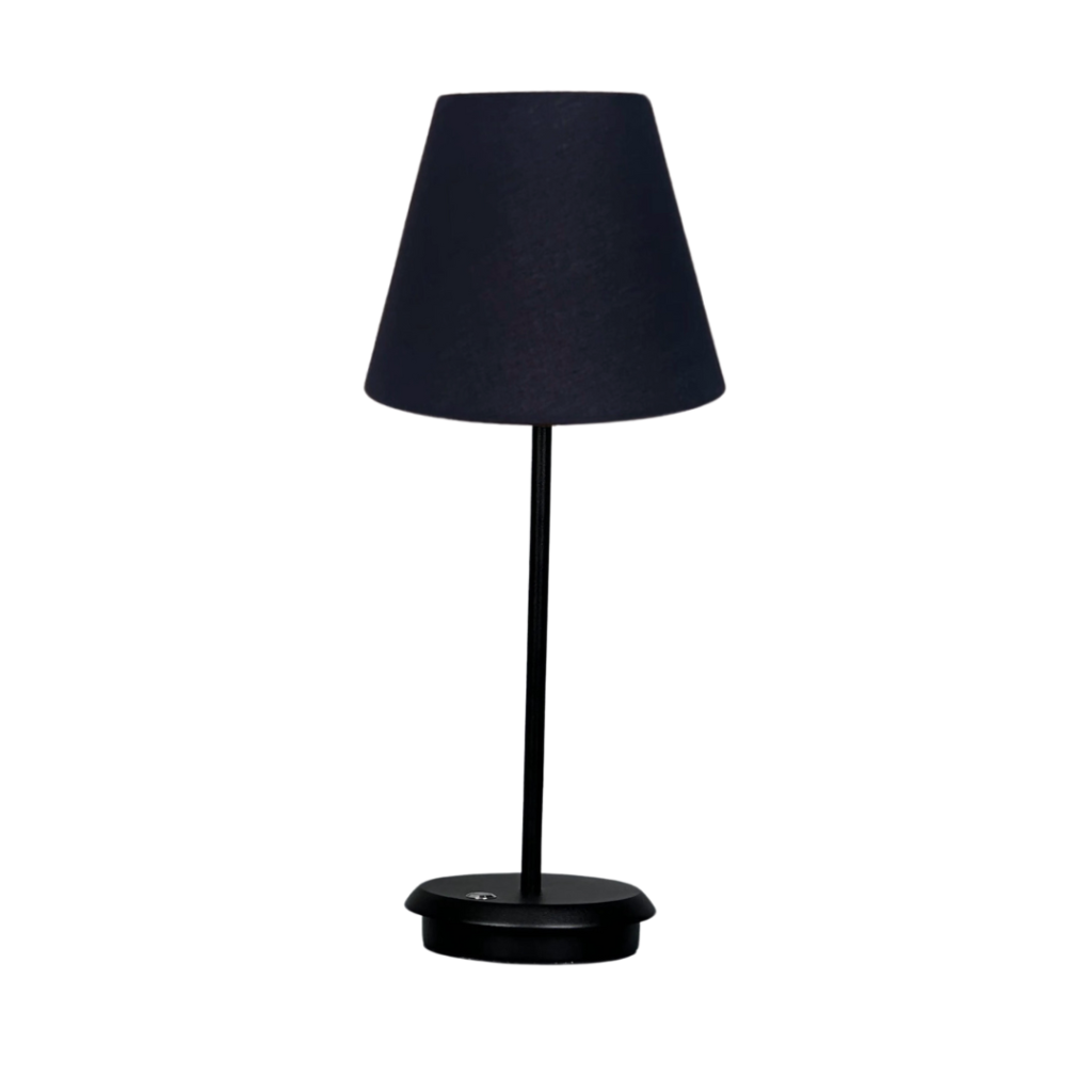 Black Plain Lamp Black Base