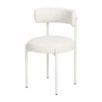 White-Boucle-Chair-White-Frame-Hire-Sydney