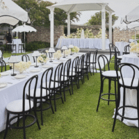 Black-Bentwood-Chair-White-Cushion-Hire-Sydney