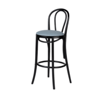 Black-Bentwood-Bar-Stool-Blue-Cushion