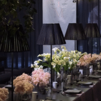 Large-Black-Wave-Lamp-Black-Base-Hire-Sydney3