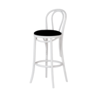 White-Bentwood-Bar-Stool-Black-Cushion