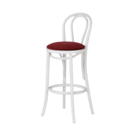 White-Bentwood-Bar-Stool-Burgundy-Cushion