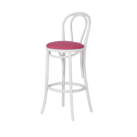 White-Bentwood-Bar-Stool-Pink-Cushion