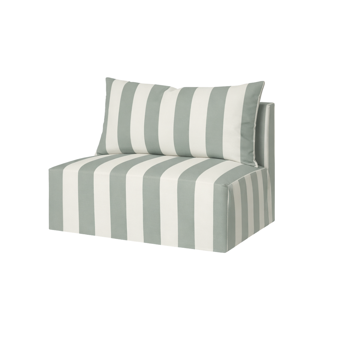 Green-Stripe-Armless-Single-Seater-Hire